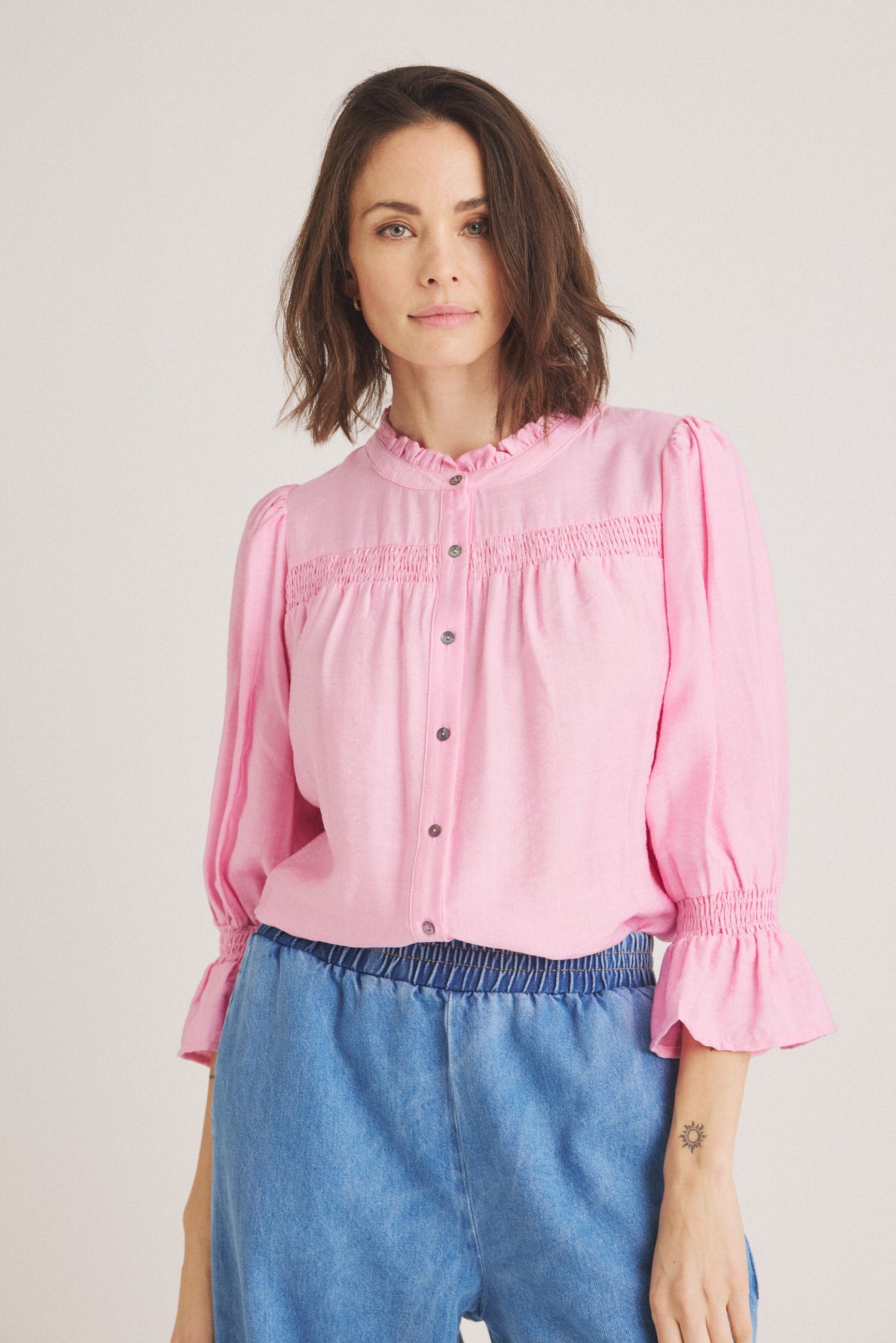 LUXZUZ // ONE TWO Aino Shirt Shirt 314 Rose Shadow