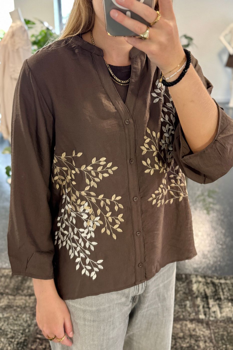 LUXZUZ // ONE TWO Ariago Shirt Shirt 788 Chocolate Chip