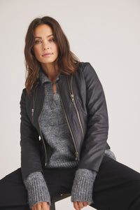 Athena konstläderjacka - Svart