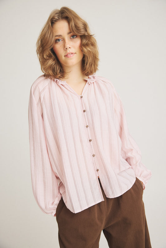 LUXZUZ // ONE TWO Chalina Shirt Shirt 384 Cradle Pink