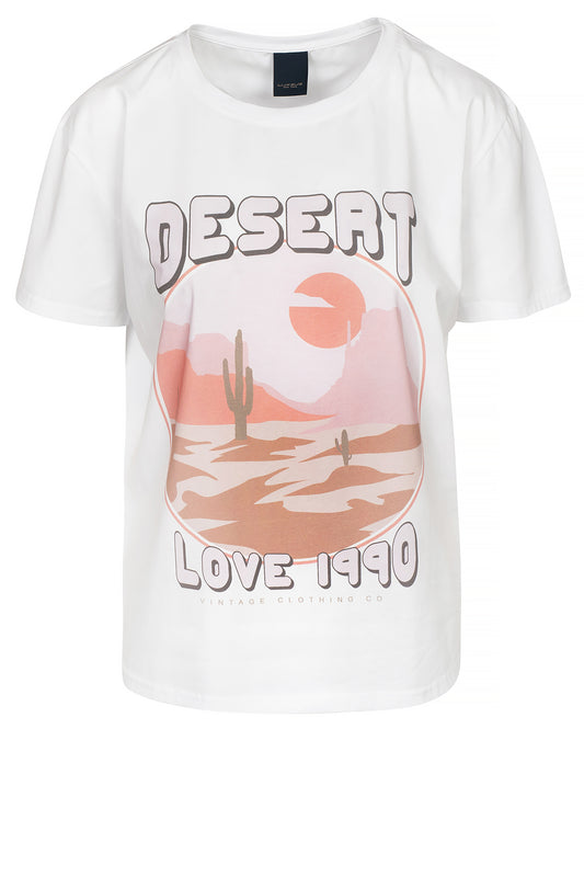 LUXZUZ // ONE TWO Desert Love T-shirt T-Shirt 901 White