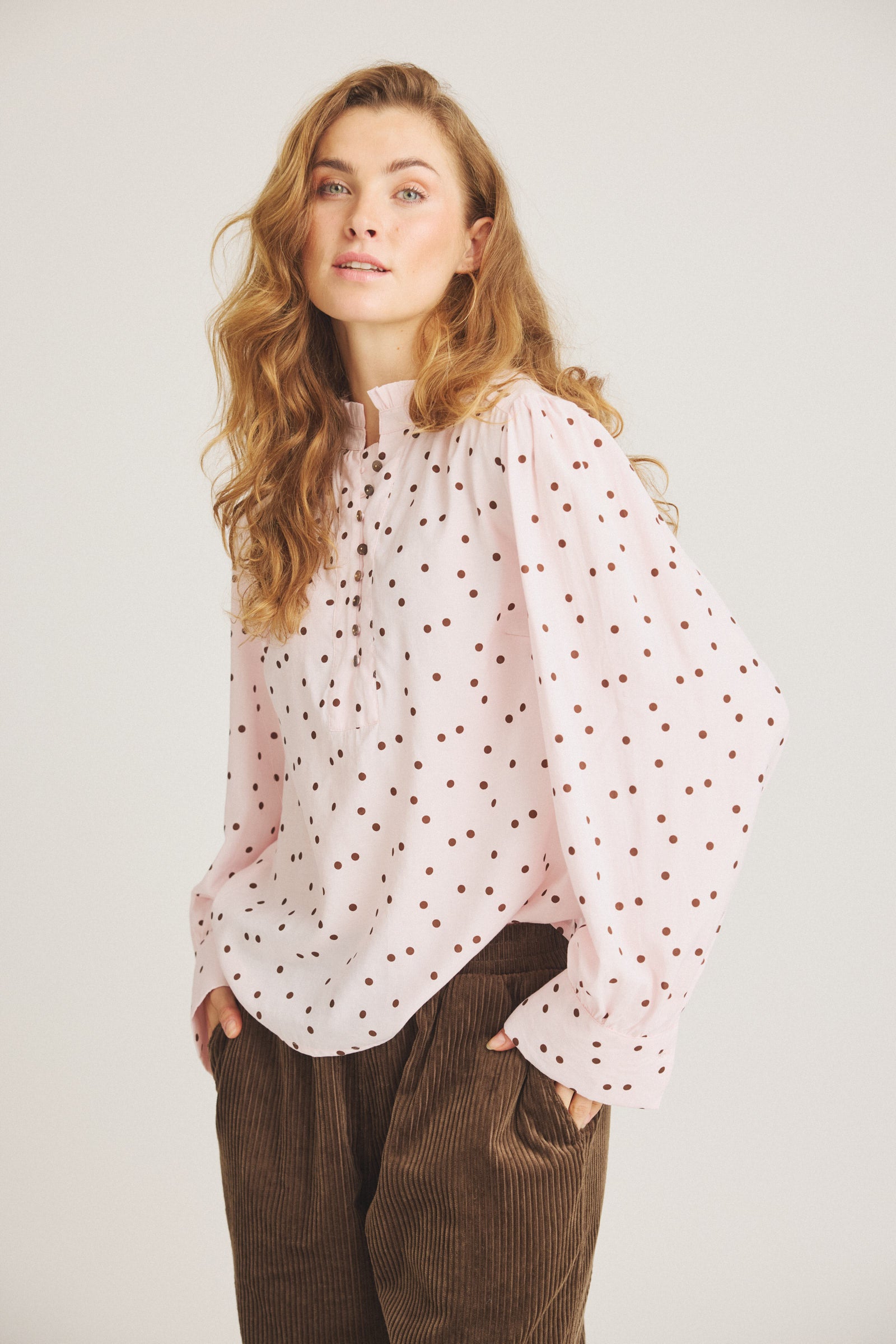 LUXZUZ // ONE TWO Flow Blouse Blouse 384 Cradle Pink