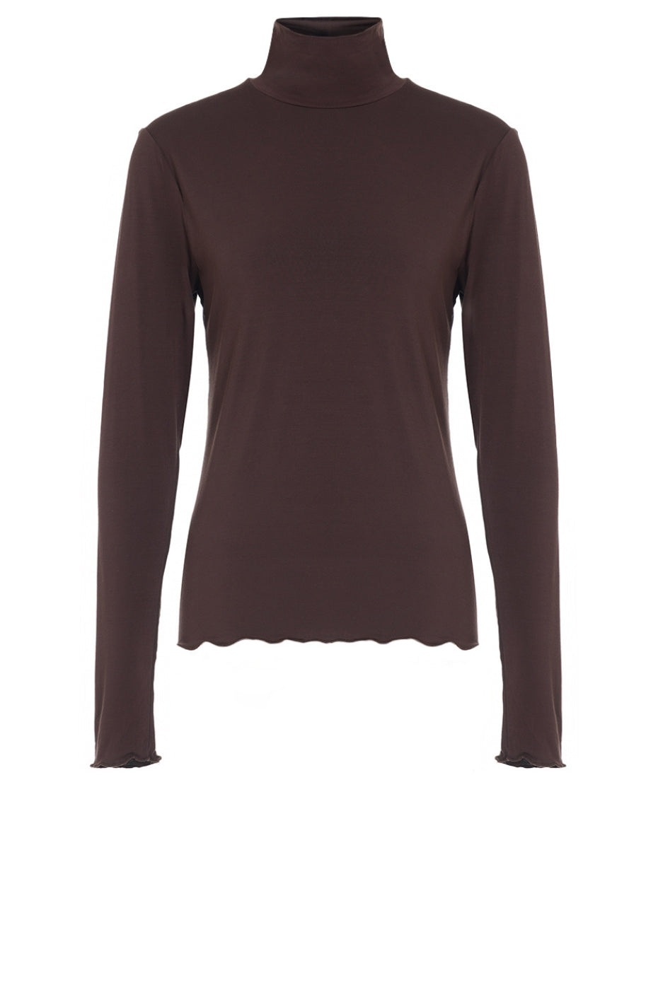 LUXZUZ // ONE TWO Jachio Bamboo Rollneck T-Shirt 795 Coffee Bean