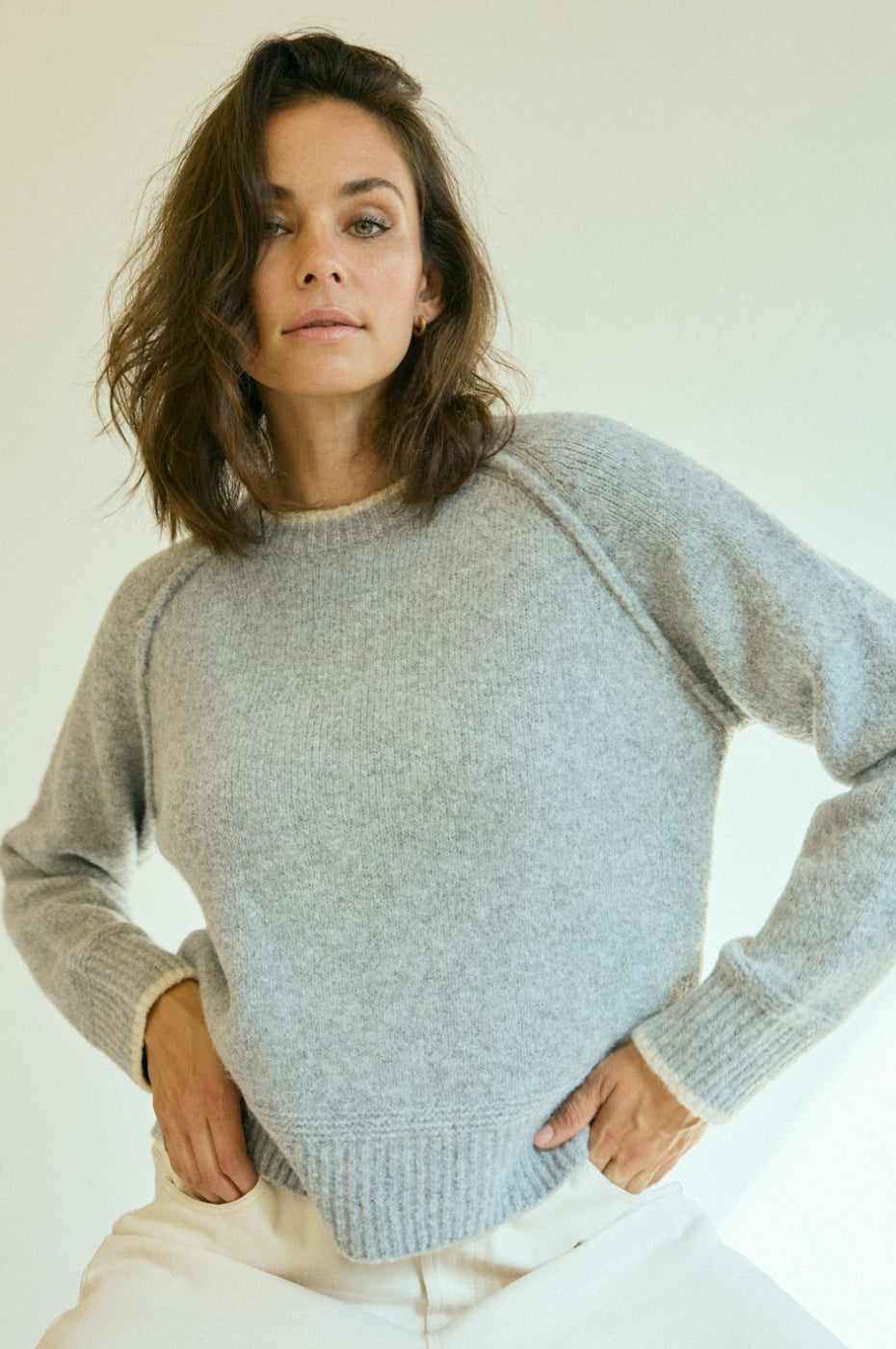 LUXZUZ // ONE TWO Lora Knit Knit 821 Grey Marl
