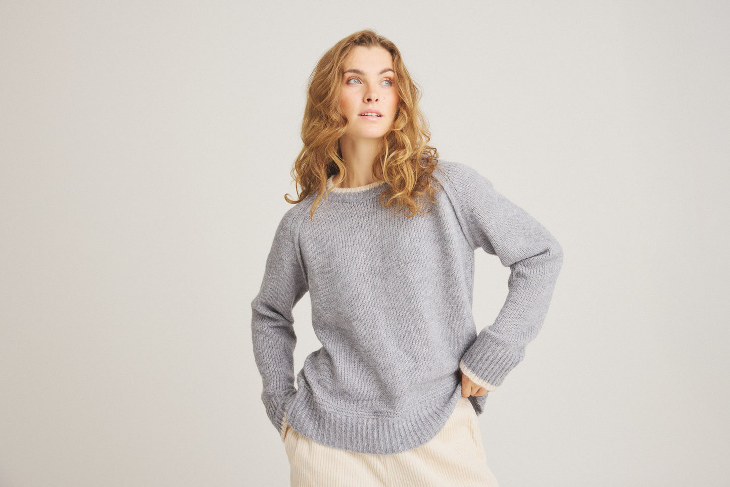LUXZUZ // ONE TWO Lora Knit Knit 821 Grey Marl