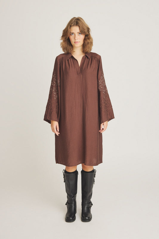 LUXZUZ // ONE TWO Siwian Dress Dress 718 Suitcase Brown