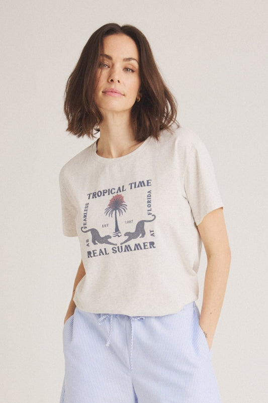 LUXZUZ // ONE TWO Troti T-shirt T-Shirt 826 Offwhite Melange