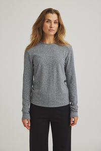 Amazig Randig T-shirt - Gråmelerad