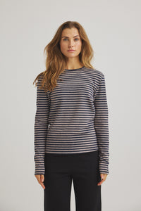 Amazig Stripe T-shirt - Night Blue