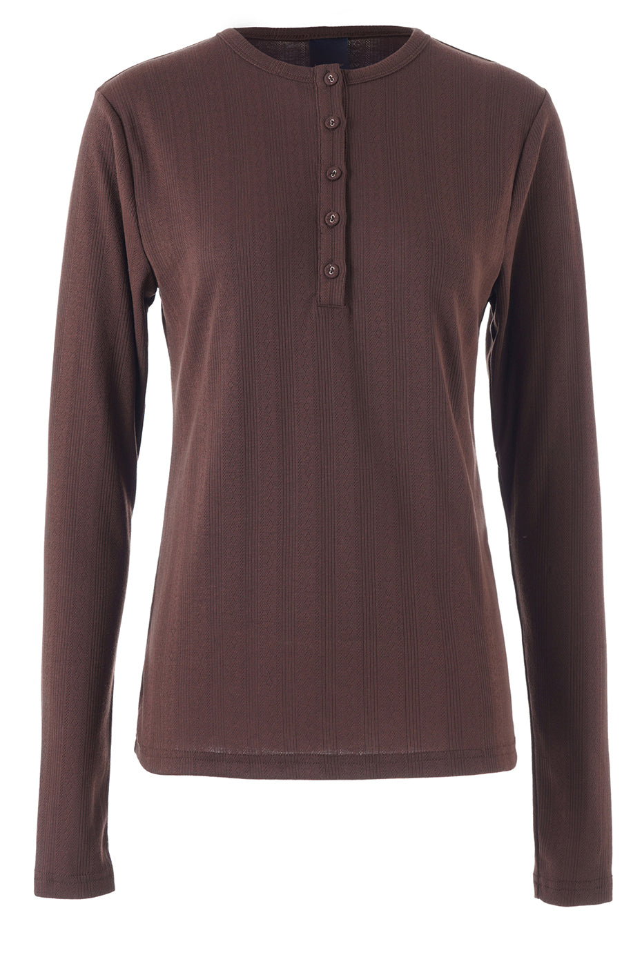 LUXZUZ // ONE TWO Ambutto Pointelle T-shirt T-Shirt 792 Bracken