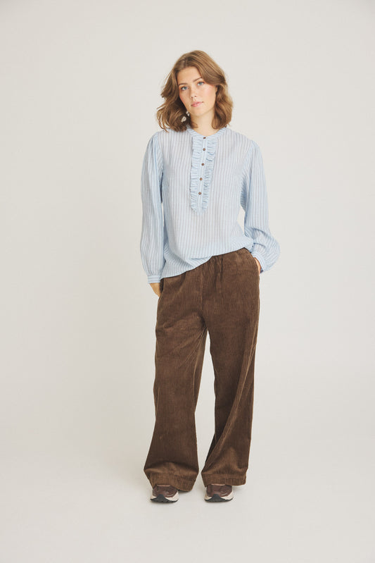 LUXZUZ // ONE TWO Anso Blouse Blouse 503 Blue Fog