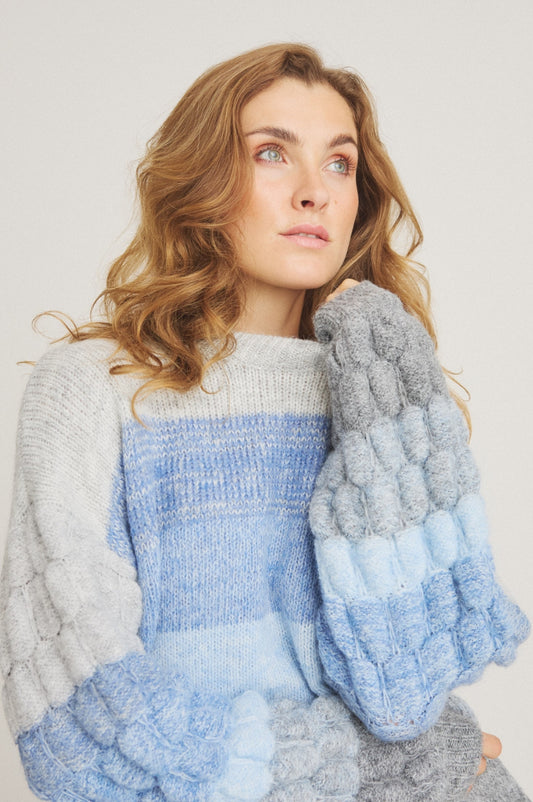LUXZUZ // ONE TWO Camma Knit Knit 514 Cashmere Blue