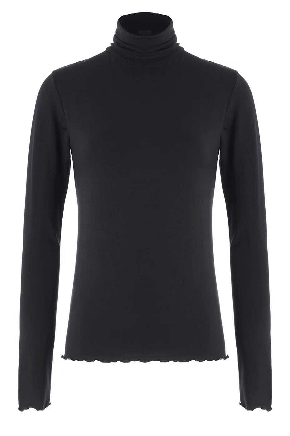 LUXZUZ // ONE TWO Jachio Bamboo Rollneck T-Shirt 999 Black