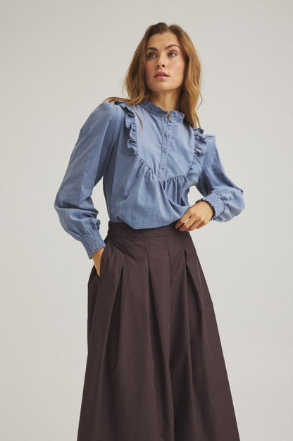 LUXZUZ // ONE TWO Josefia Blouse Blouse 531 Faded Denim