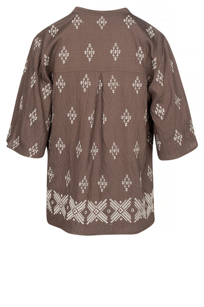 LUXZUZ // ONE TWO Josiana Blouse Blouse 788 Chocolate Chip