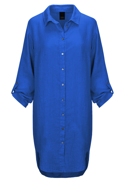 LUXZUZ // ONE TWO Osa Long Shirt Tuniqué 558 Dazzling Blue