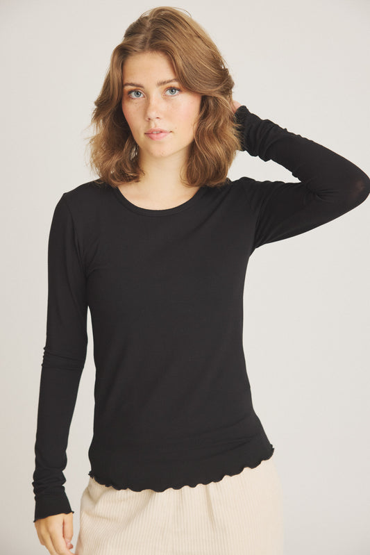 LUXZUZ // ONE TWO Sigba Bamboo T-shirt T-Shirt 999 Black