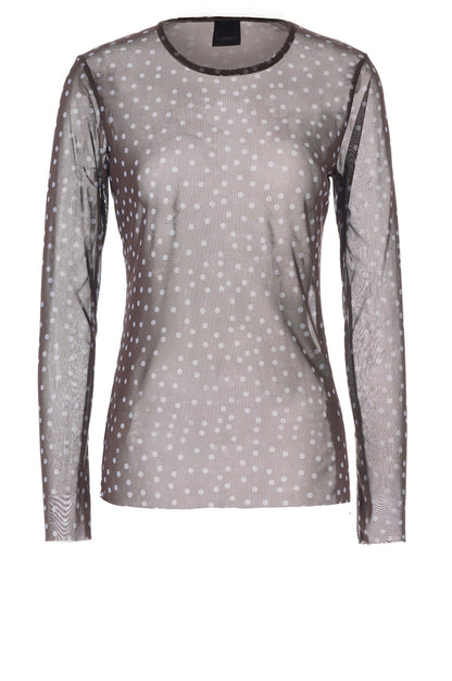 LUXZUZ // ONE TWO Sigborg Dot Mesh T-shirt T-Shirt 503 Blue Fog