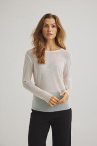 Sigborg Mesh T-shirt - Krämgrädde