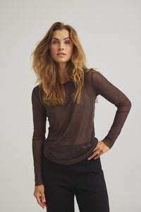 Sigborg Mesh T-shirt - Choco Lux