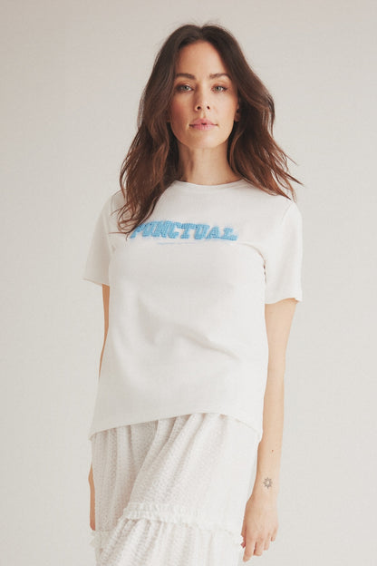 LUXZUZ // ONE TWO Timo T-Shirt T-Shirt 737 Cream